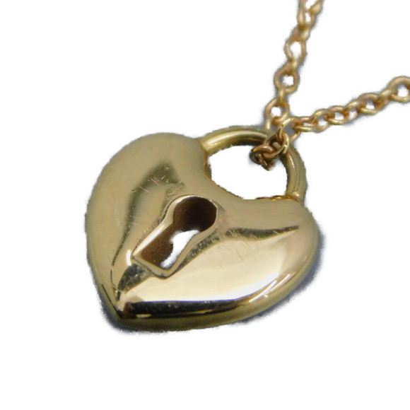 Tiffany Mini Heart Lock Necklace Gold - Picture 3 of 8